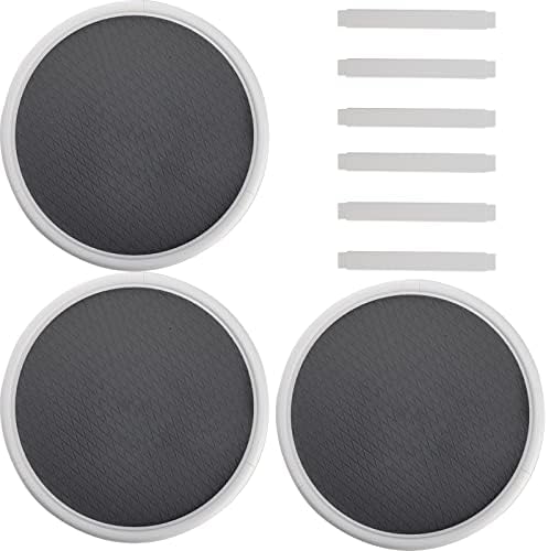 3 Tier Lazy Susan Turntable - 12'' Round Tiered Rotating Kitchen Spice Organizer and Non-Skid Organization Storage Container - Tiered Tray for Fruit, Snacks, Cosmetic, Pantry, Bathroom(Grey)