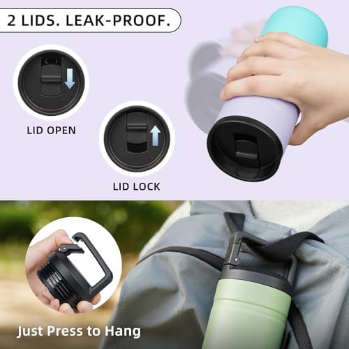 BJPKPK 20 oz Insulated Travel Water Bottle, Coffee Tumbler Stainless Steel - Image 6