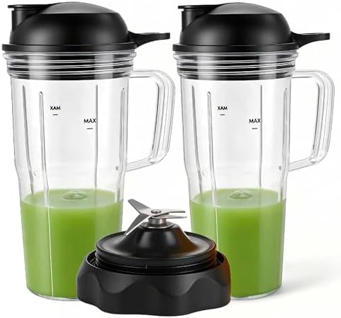 Replacement Blender Combo Easy Twist Extractor Blade with Juicer personal jar 24oz handle cup and to go lid,Compatible with nutribullet Full-Size Blender Combo 1200W:NBF50500/NBF50500IN - Image 5