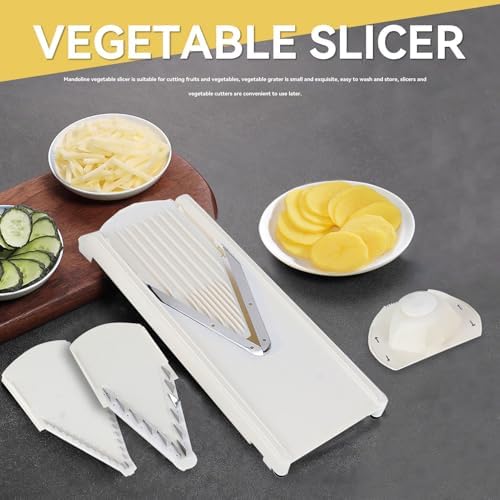 Mandoline Slicer, Adjustable Handheld Mandoline Slicer Stainless Steel Blade Vegetable Cutter for Fruits and Vegetables - Image 6