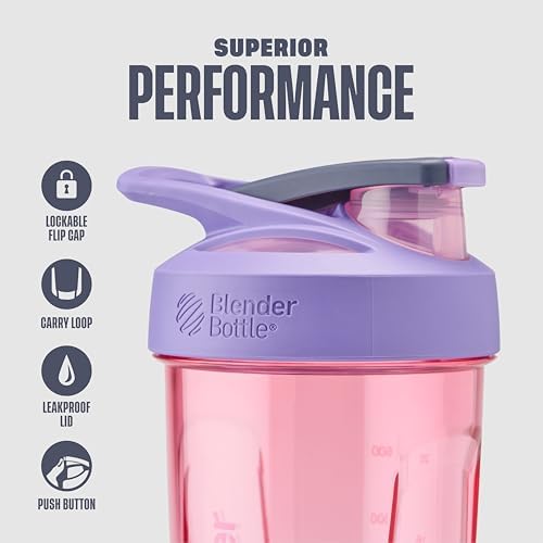 BlenderBottle Sport Flip Tritan Shaker Bottle 24 oz Purple - Image 2