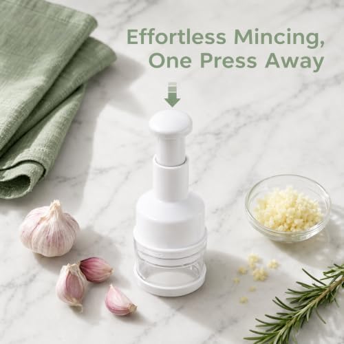 Manual Garlic Press Vertical Push Down Garlic Mincer for Kitchen Cooking