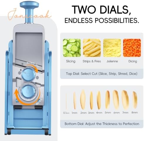 7-in-1 Safe Mandoline Slicer for Kitchen, Vegetable Slicer with Container - Image 2