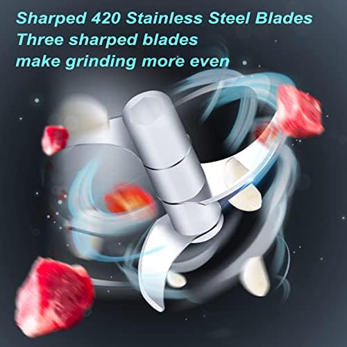Vegetable Chopper, 100ML Electric Garlic Chopper, USB Rechargeable Mini Blender, Powerful Small Food Processor, Blender to Vegetable, Wireless Food Cutter for Ginger, Chili, Fruit, Meat, etc - Image 4