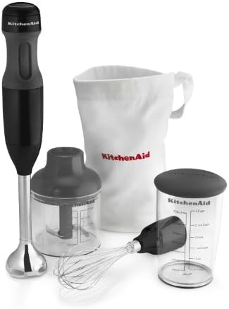 KitchenAid KHB2351OB 3-Speed Hand Blender, Onyx Black