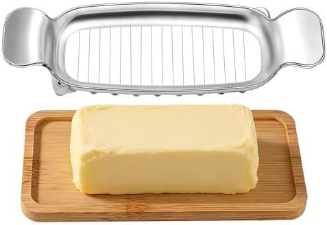Stainless Steel Cheese Cutter and Butter Slicer with Tray by lasuroa