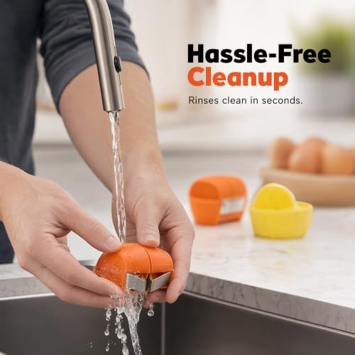 Egg Shell Opener, 2026 Upgraded Efficient Egg Cracking Tool Handy Egg Separator for Home Daily Use, Compact No Mess Easy Egg Opener for Kitchen Gadgets (R)