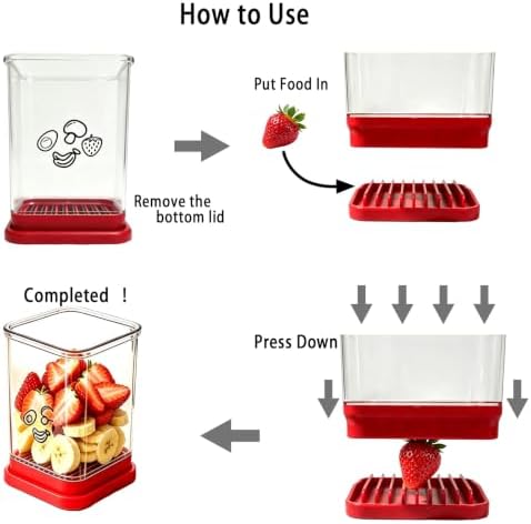 Fruit Slicer Cup for Strawberry, Banana, Egg with Cleaning Brush - Image 3
