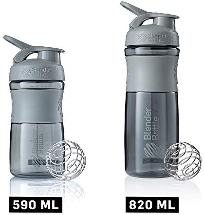 BlenderBottle SportMixer Tritan Grip Shaker Bottle, Pebble Grey, 28-Ounce - Image 7