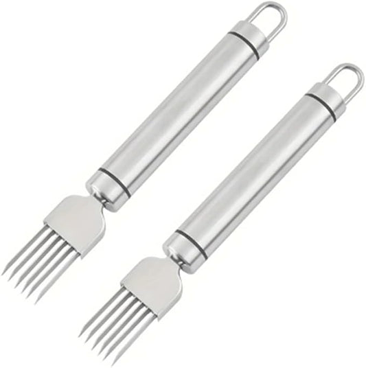 2Pack Green Onion Slicer, Multi-Blade Kitchen Herb Cutter, Professional Scallion Shredding Tool (2, Silver and black)