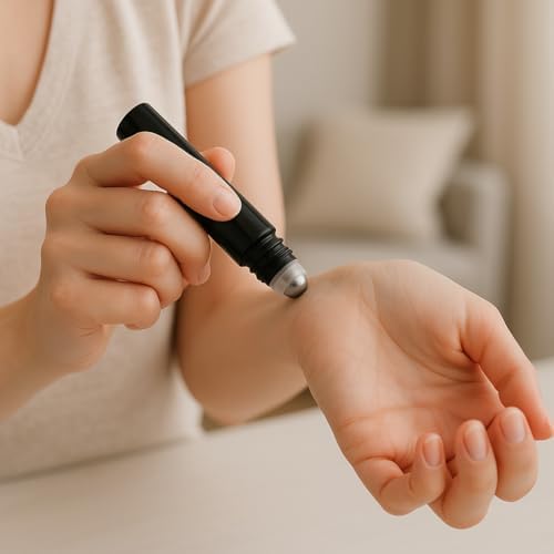 16Pcs Black Essential Oil Roller Bottles Roll On Bottles Perfume Sample Refillable Essential Oil Bottle with Stainless Steel Ball for Oils, Aromatherapy, Perfume, DIY and Blends 10ml - Image 4