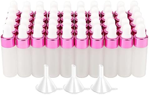Kesell 50 Pack 5ml Glass Dropper Bottles for Essential Oils by Kesell