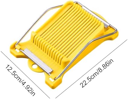 Heavy Duty Luncheon Meat Slicer, Egg Cutter with 14 Precise Slices, Stainless Steel Kitchen Slicing Tool for Egg,Bananas, Avocados,Luncheon (Yellow, 14 slicer) - Image 2