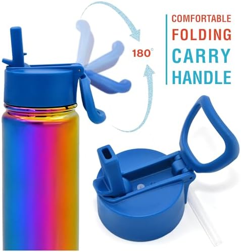 17oz Kids Insulated Stainless Steel Water Bottle w/Straw Lid