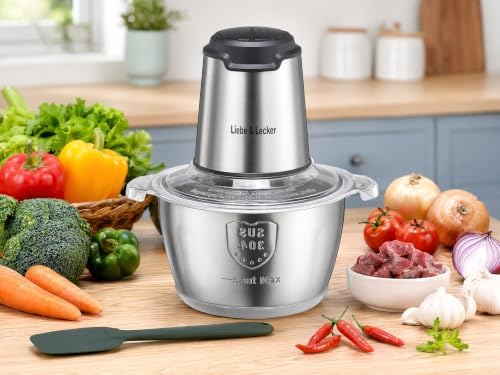 Liebe&Lecker Electric Food Chopper, 350W Food Processor with 8-Cup Bowl - Image 6