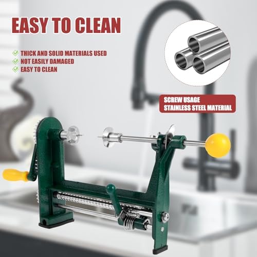 Peeler, Fruit Peeler Machine with Hand Crank, Stainless Steel Corer Slicer Peeler, Manual Fruit Peelers, Labor Saving Fruit Peeler for Orange Pear, 25cm in Length