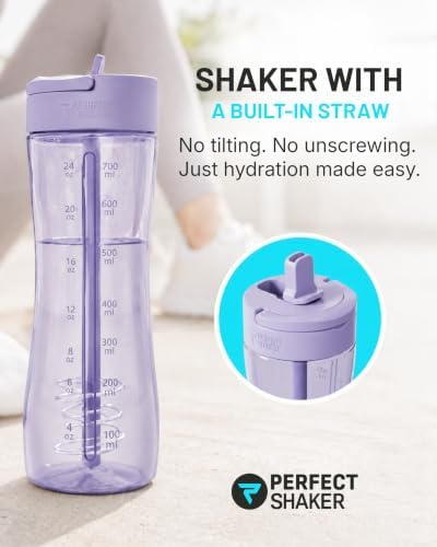 PerfectShaker LUMA 28oz Tritan Protein Shaker Bottle with Straw - Image 2
