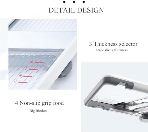 Handheld Mandoline Vegetable Slicer,Adjustable Thickness1-4mm - Image 4