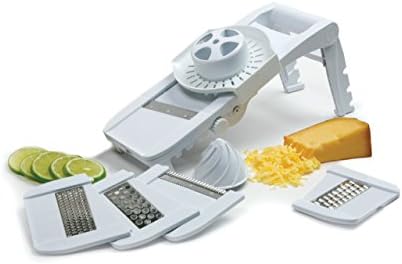 Norpro Deluxe Mandoline Slicer, Grater, Shredder, Julienne and Juicer w/ Safety Guard White by Unknown