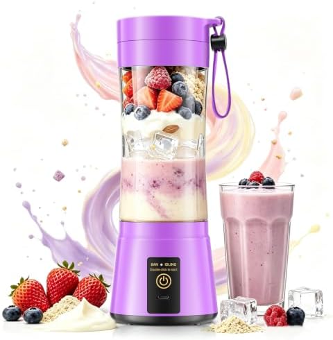 Personal Size Portable Blender Make Smoothies - Mini Blender 12oz Juice Cup by YFIXQNSU