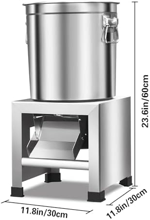 Commercial Electric Vegetable Chopper, Heavy Duty Stainless Steel Food Processor, High Output Feed Grinder Crusher for Poultry Livestock Animal Feeding, 50-120 KG/H (1500, Watts)