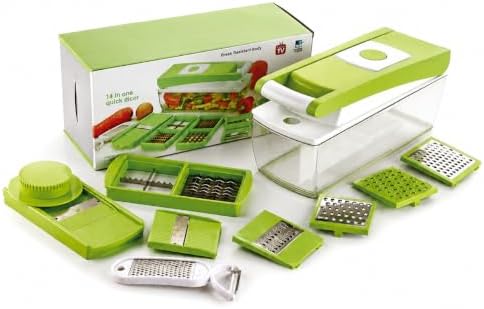 14-in-1 Vegetable Chopper Quick Dicer Cutter with Container by Unknown
