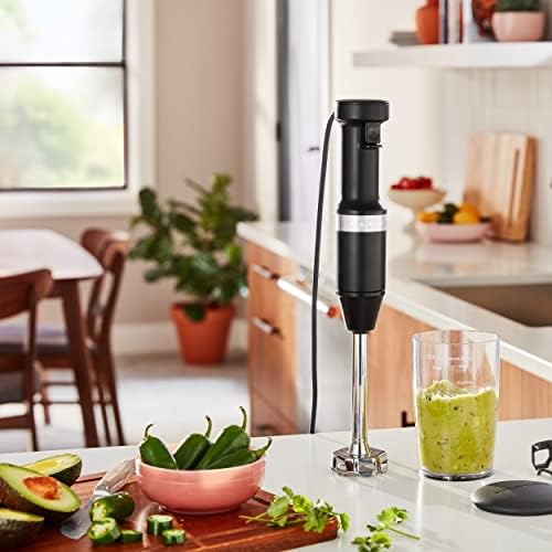KitchenAid Variable Speed Corded Hand Blender, KHBV53, Matte Black - Image 4