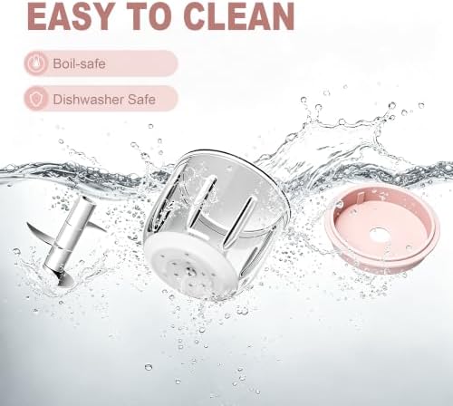 Electric Wireless Garlic Chopper, 350ml, Pink