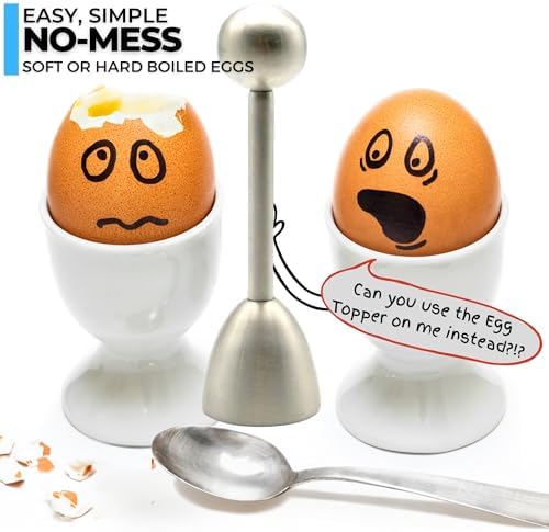 ICO Stainless Steel Egg Toppers - Perfect Opener for Soft & Hard Boiled Eggs - Pack of 2 - Image 5