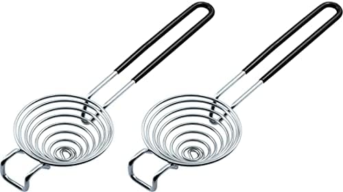 CAMKYDE Egg Separator Food Grade Stainless Steel Egg Yolk White Separation Tool, Set of 2 (Black) by CAMKYDE