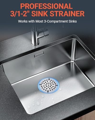 3-1/2" Mop Sink Drain Strainer for Commercial Sink Drain Cover (3 Pack)