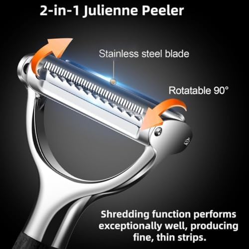 Vegetable Peeler, 2-in-1 Julienne and Potato Peeler for Kitchen
