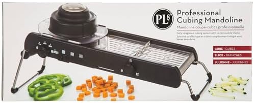 PL8 Professional Cubing Mandoline - Versatile Vegetable Slicer with Integrated Cubing System, Adjustable Blades for Cubes, Slices, and Julienned Cuts - Image 4