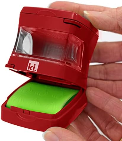 Garlic-A-Peel Garlic Press, Crusher, Cutter, Mincer, and Storage Container - Includes Silicone Garlic Peeler - Easy to Clean - Stainless Steel Blades – (Red), standard - Image 6