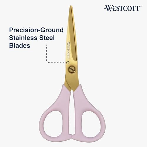 All-Purpose Kitchen Snips for Herbs, Pink with Gold Blade - Precision-Ground Blades, Durable Design, Ideal Kitchen Scissors for Everyday Tasks, 5-Inch