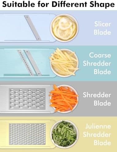 Professional Mandoline Slicer for Kitchen, Multi Purpose Vegetable Slicer Cutter, Vegetable Cutter Onion Cutter for Veggie Fruit Cheese