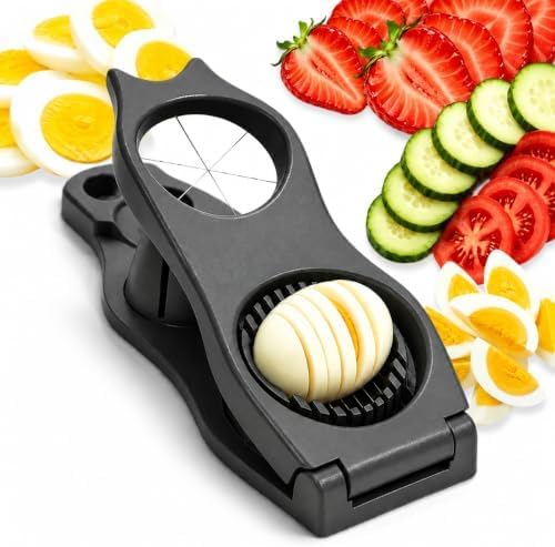 NOVANO 2 in 1 Egg Slicer for Hard Boiled Eggs by Novano