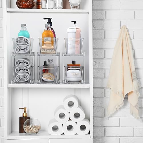 2 Tier Narrow Drawer Cabinet Pull-Out Organizer, Clear