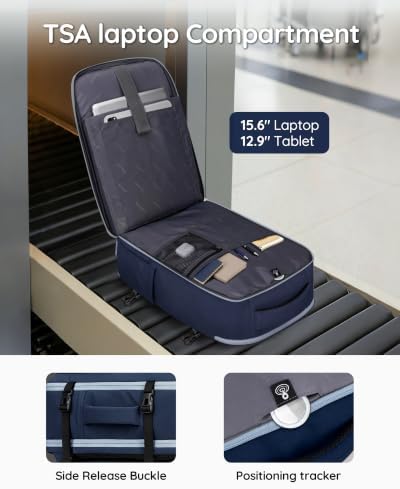 Taygeer TSA Approved Carry on Backpack, Personal Item Travel Bag, Ink Blue - Image 5