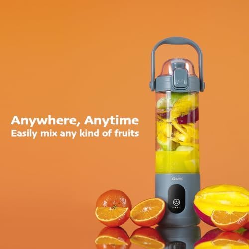 Portable Blender - Cordless 24oz. Personal Blender for Shakes and Smoothies, Licuadora, BPA Free - Ice Crush, Dishwasher safe parts, Waterproof, Triple Batteries, Juicer Cup, Black
