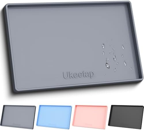 34" x 22" Extra Thick Silicone Mat Waterproof with Raised Edge