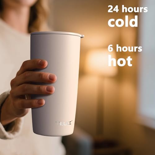 TILUCK 20 oz Insulated Coffee Tumbler with BPA-Free Lid - Image 3