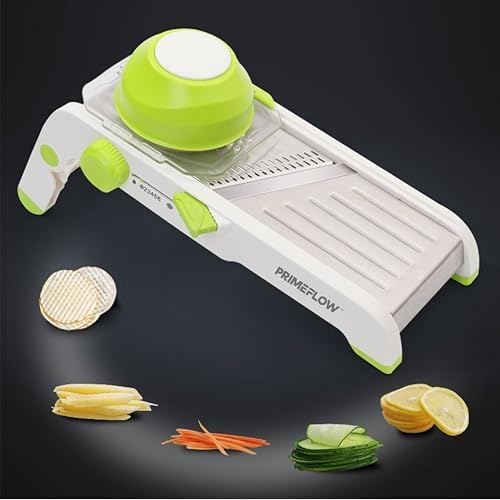 Mandoline Slicer for Kitchen — Adjustable Stainless Steel Vegetable Slicer with Safety Guard | 6 Thickness Settings | Julienne, Slice, Dice & Crinkle Cut | Compact & Foldable Food Slicer - Image 6