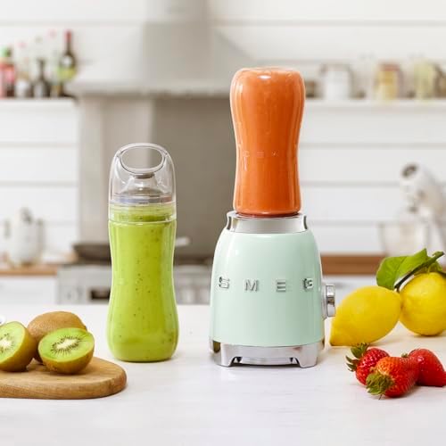 SMEG 50's Retro Style Personal Blender with Backlit Knob and Two BPA 600 ML Free bottles PBF01PGUS Pastel Green - Image 5