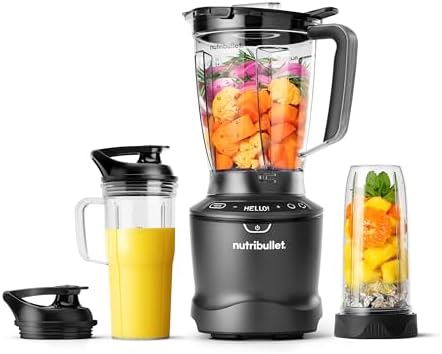 nutribullet® SmartSense Blender Combo, 1400 Watts, Gunmetal Gray, NBF50700 by Unknown