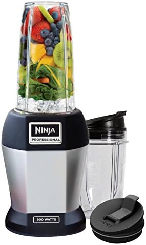 Ninja BL450C, Nutri Pro Personal Blender For Juices, Shakes & Smoothies, 18 and 24 Oz cups, Black/Silver, 900W (Canadian Version) by Unknown