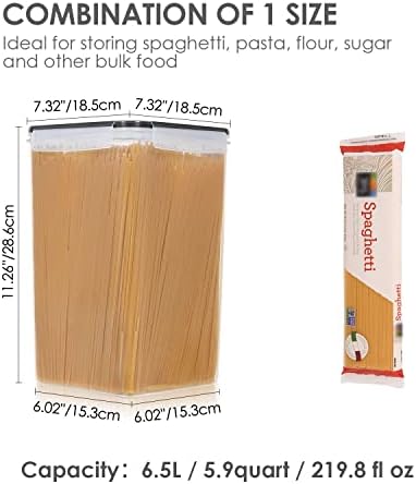 Extra Large Airtight Food Storage Containers, 6.5L, 4 Pcs