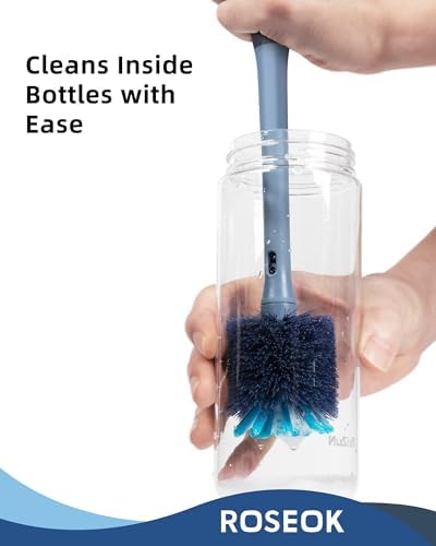 ROSEOK 2 in 1 Bottle Brush with Straw Cleaner Brush, Water Bottle Brush - Image 6