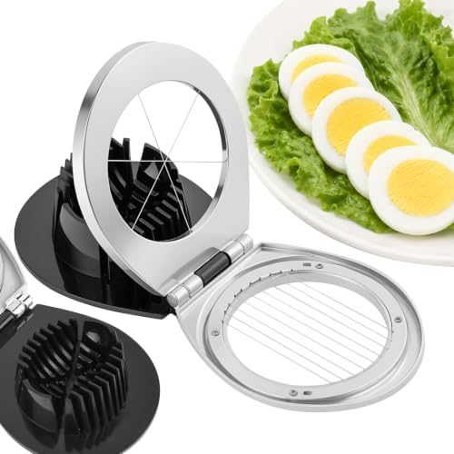 Egg Slicer for Hard Boiled Eggs, Heavy Duty Egg Cutter with 3 Slicing Styles, Dishwasher Safe Stainless Steel Cutting Wires, Ideal for Strawberries, Mushrooms & Soft Fruits - Image 5