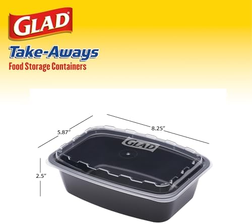 Take-Aways 30-Pack Snap-Seal, Dishwasher and Freezer Safe, Reusable Food Storage Bento Box, Meal Prep Containers, Made in North America (38 oz, BPA Free)